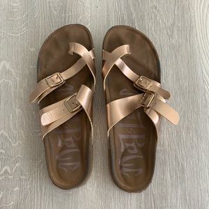 Rose Gold Mad Love Sandals